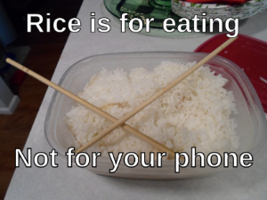 Rice is for eating